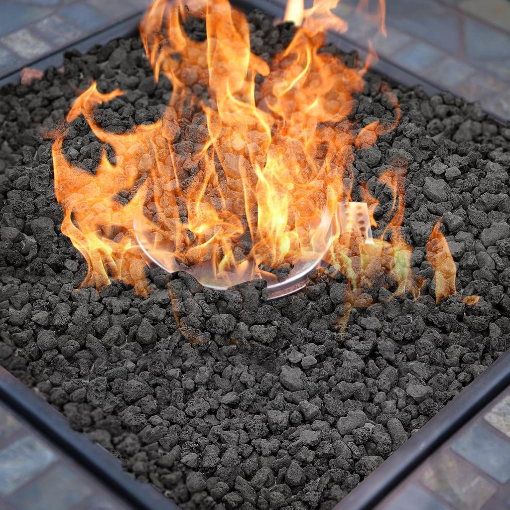 Onlyfire Black Lava Rock 10 Pounds Volcanic Lava Stones for Indoor Outdoor Fire Pits Fireplaces Gas Grill and Landscaping, 0.3-0.6 Inch