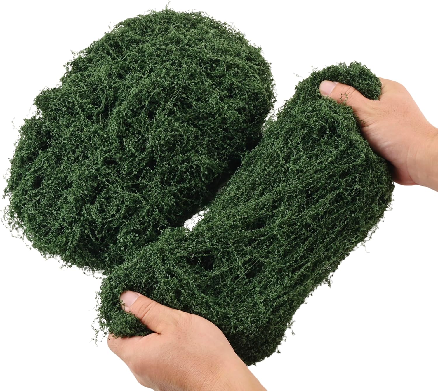 Caiyjhao Artificial Moss, Colored Filiform Artificial Grass, Used for Landscape Production, Mural Art, Easter, Artificial Green Plant Decoration, Any DIY Crafts (Jungle Green 3.5oz)