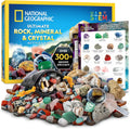 National Geographic Rock Collection Box for Kids – 300+ Piece Gemstones and Crystals Set Includes Geodes and Real Crystals, Rocks and Minerals, Science Kit for Kids, A Geology Gift for Boys and Girls