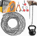 [Upgraded] 79” Black Electroplated Steel Hanging Chain with S-Hooks, Snap Hooks, Ceiling Hooks & Pliers, 33LBS Load Capacity, Adjustable Length for Hanging Bird Feeders, Planters, Lanterns, Billboards
