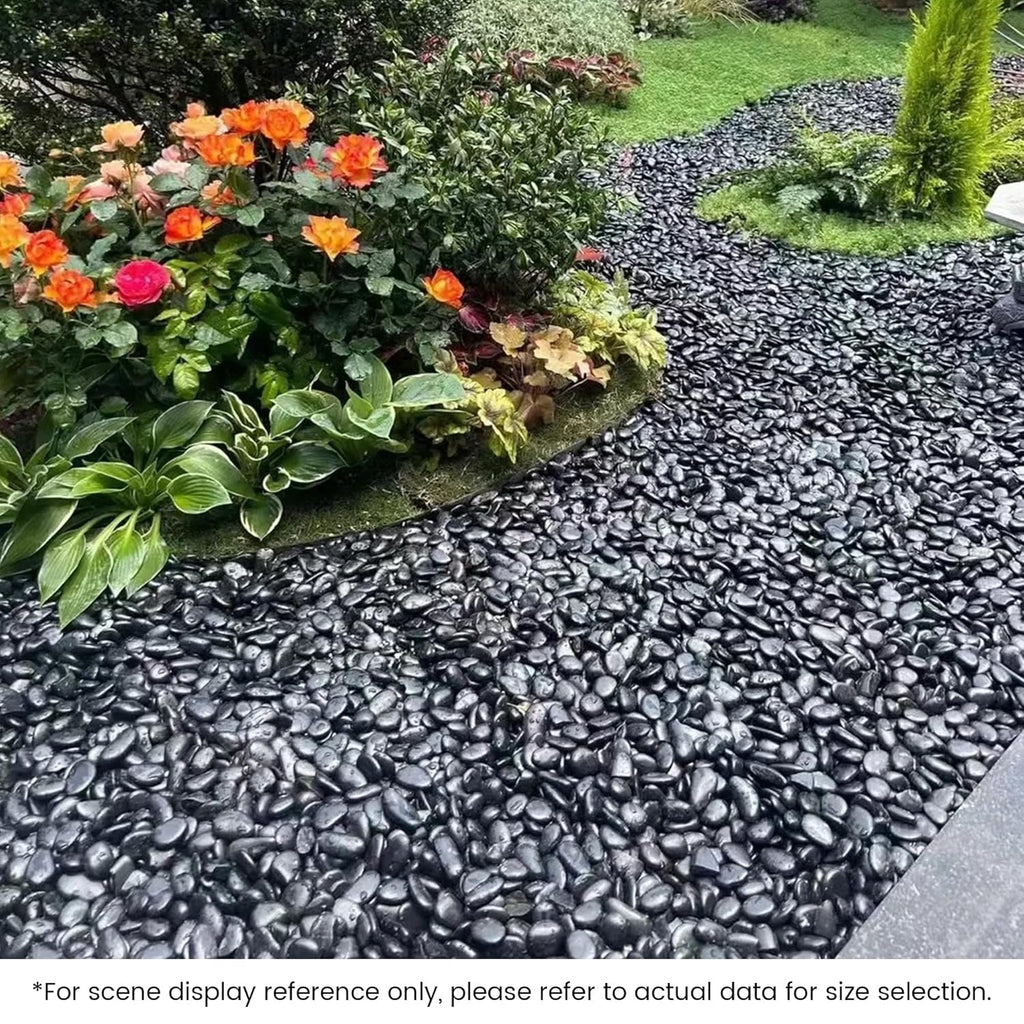 SIDONG 10 LB Black River Rocks, 0.4-1.2 Inches Highly Polished Pebbles for Indoor Plants, Decorative Stones for Plants, Fish Tank, Vases, Home Décor, Crafting, Garden Landscaping