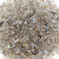Cherry Tree Collection 1/2 Pound Polished Tumbled Gemstone Chips, Pebbles, Crystal Chips Bulk for Jewelry Making, Healing, Plants, Succulents, Aquariums, Decoration, Chakra (Labradorite)