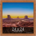 wallsthatspeak 24x24 Light Walnut Rustic Pine Picture Frame for Puzzles Posters Photos or Artwork