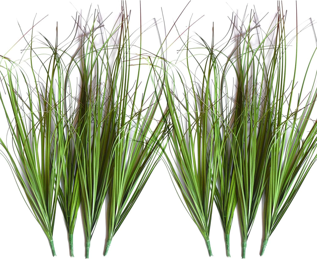 8PCS Artificial Plants, Shrubs Wheat Grass Greenery Stems for Home Decor, Fake Tall Grass Plant for Outdoor Indoor Decor