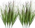 8PCS Artificial Plants, Shrubs Wheat Grass Greenery Stems for Home Decor, Fake Tall Grass Plant for Outdoor Indoor Decor