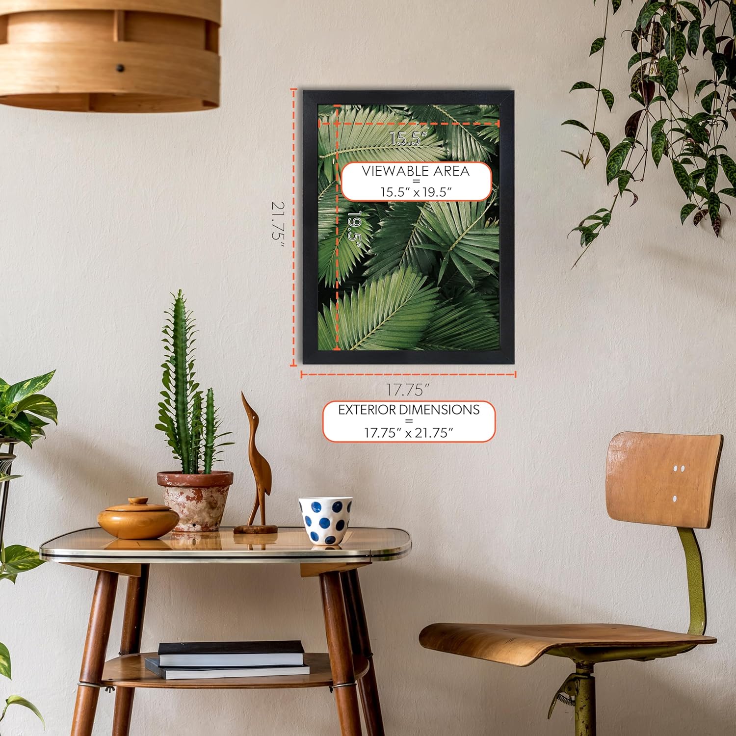 wallsthatspeak Elements 16x20 Picture Frame, Wall Hanging Black Poster Frame Displays Vertically or Horizontally, Includes Durable Plexiglass, Set of 6