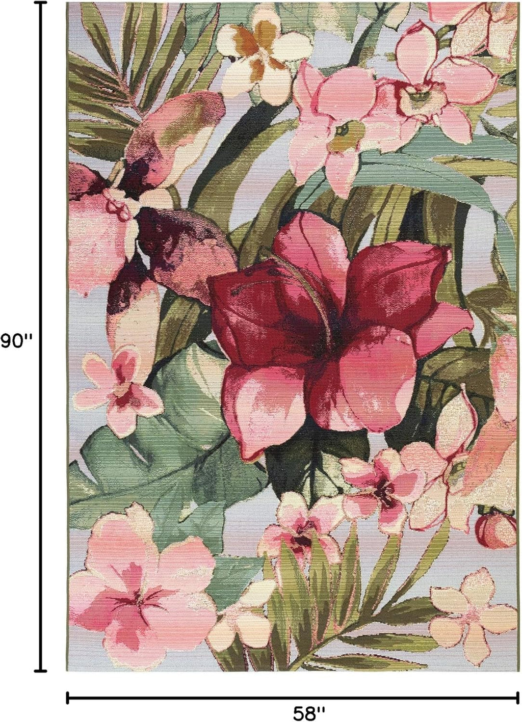 Liora Manne Marina Tropical Floral Indoor Outdoor Area Rug, 4'10" x 7'6"