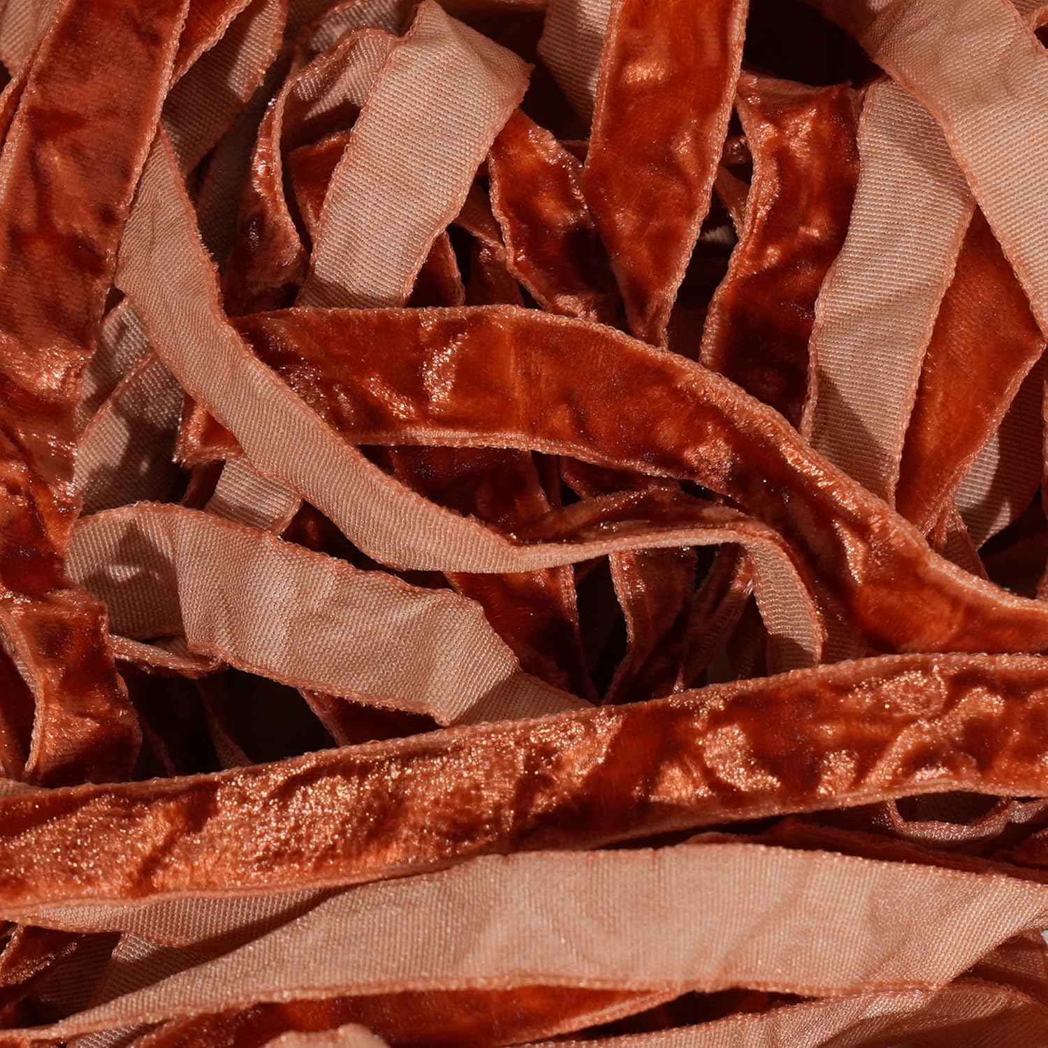MAYREEL 3/8 Inch Terracotta Crushed Velvet Ribbon Thin Cinnamon Vintage Fall Ribbon for Thanksgiving Halloween Flower Bouquet Gift Wrapping Wedding Invitations Crafts Christmas Decorations 25 Yards