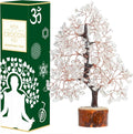 Clear Quartz Gemstone Tree of Life Feng Shui & Chakra Decor - Crystal Money Tree Bonsai for Positive Energy & Healing - Home Decor & Good Luck Spiritual Gift