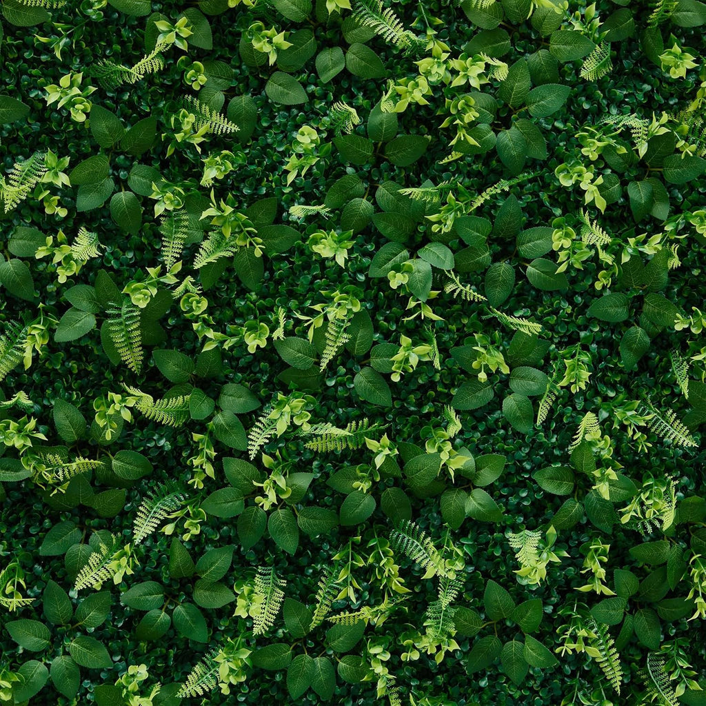 Artificial Flower Wall 8x8ft Green Grass Backdrop for Wedding, Baby Shower, Party, Birthday & Home Decor, Easy & Quick Assembly (Greenery)