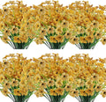 20 Bundles Artificial Flowers Outdoor UV Resistant Fake Flowers No Fade Faux Plastic Plants Garden Porch Window Box Decorating (Yellow)…
