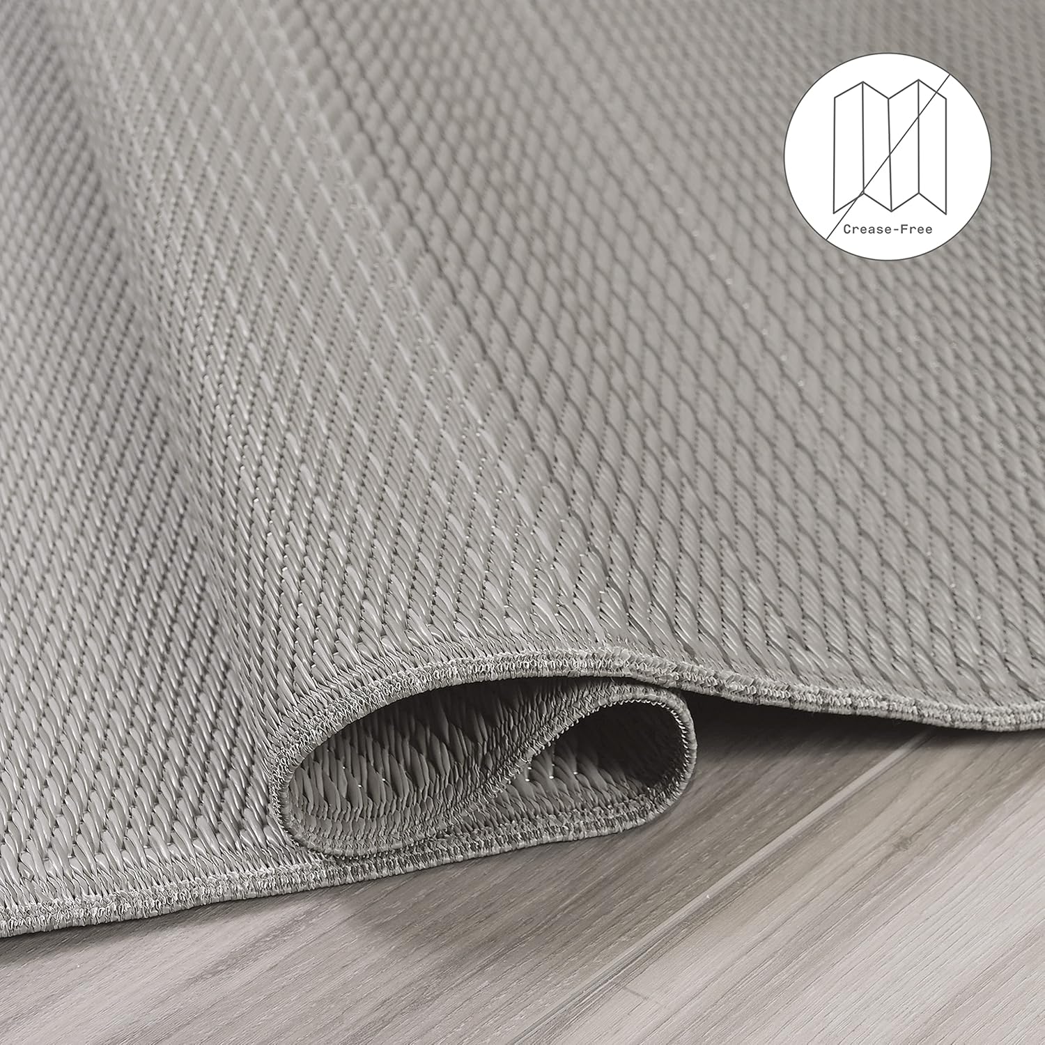 Fab Habitat Outdoor Rug - Waterproof, Fade Resistant, Crease-Free - Premium Recycled Plastic - Neutral Ombre - Porch, Deck, Balcony, Mudroom, Laundry Room, Patio - Big Sur - Ash - 3 x 5 ft