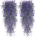 Toprooms Hanging Fake Plants,4 Pcs Faux Eucalyptus Leaf Greenery Vine Plant Faux Plants Fake Ivy Room Decor Home Garden Wedding Party Indoor Outdoor Decorations (4 Pcs Purple)