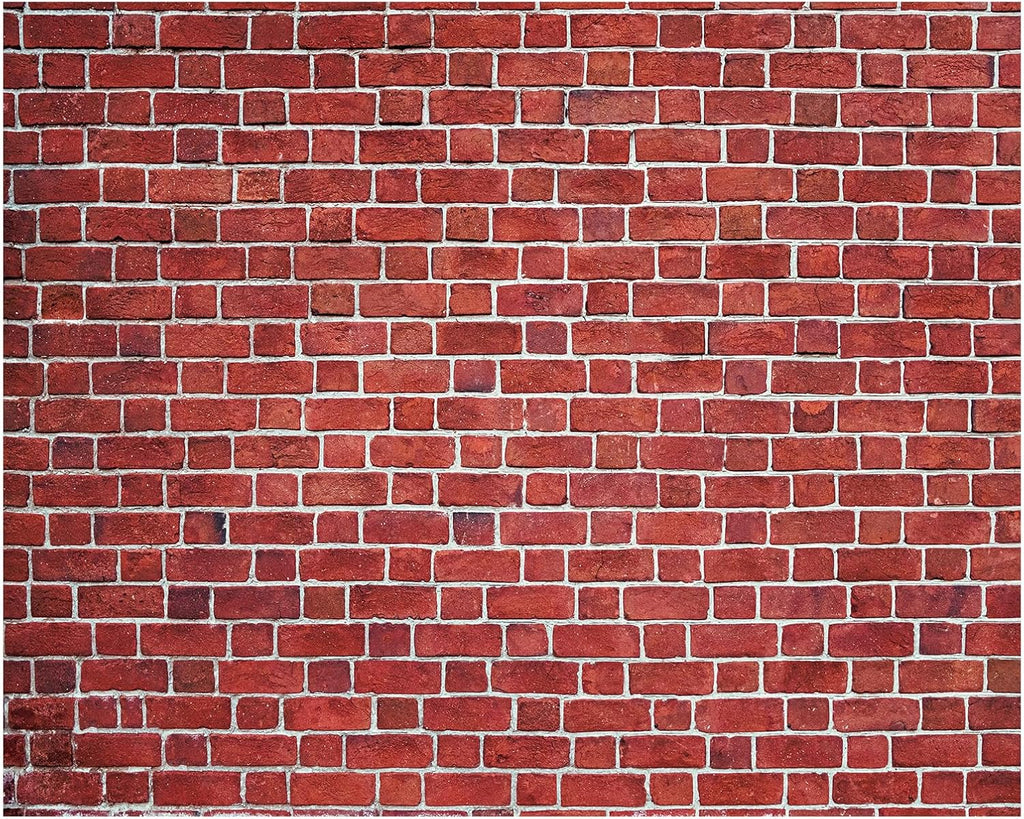 VitalCozy 15 x 10 Ft Christmas Brick Wall Backdrop for Photoshoot Polyester Fabric Brick Backdrop Background for Fireplace Home Decoration Newborn Birthday Party (Red)