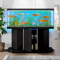 55-75 Gallon Fish Tank Stand with Power Outlet (4 AC 2 USB Ports), Modern Heavy Duty Aquarium Stand with Cabinet Storage for Fish Tank, Turtle Tank, Reptile Terrarium, 880LBS Capacity, Black