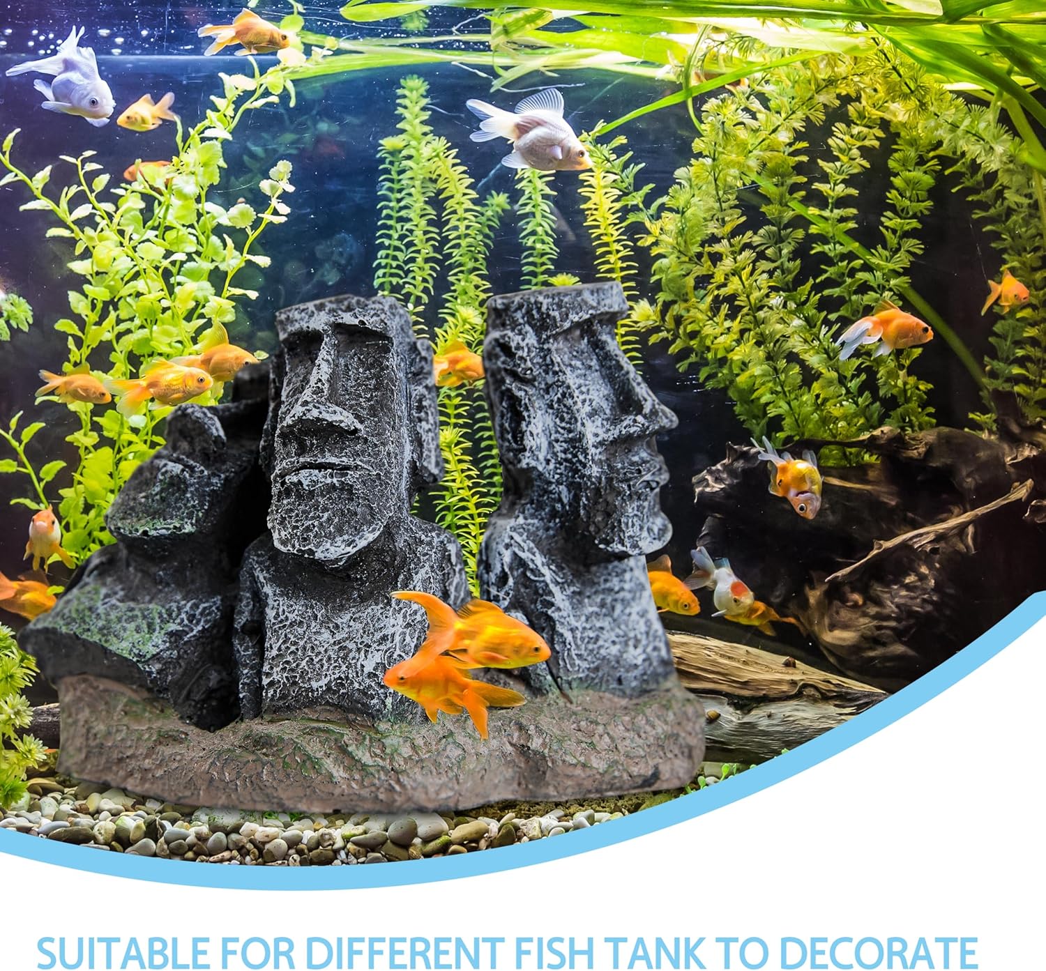 Easter Moai Statue Aquarium Decor – terrariums and Reptile Boxes Tabletop or Office Decoration