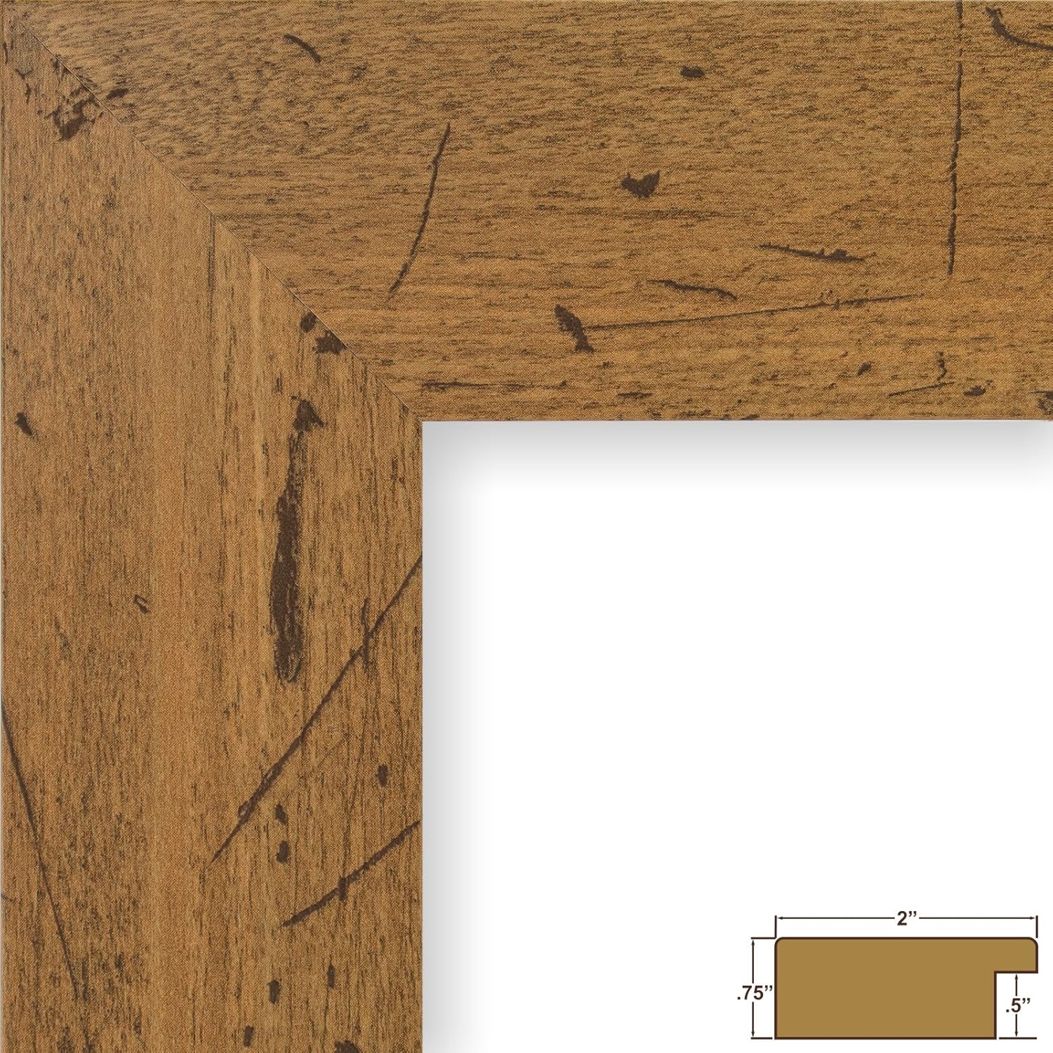Craig Frames Bauhaus 200, Modern Rustic Light Walnut Picture Frame, 8.5 by 11-Inch