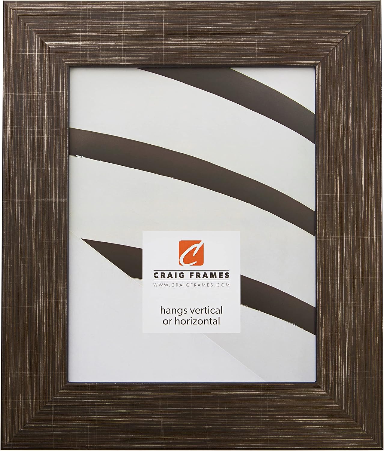 Craig Frames Bauhaus 200, 14x18 Picture Frame, Scratched Black