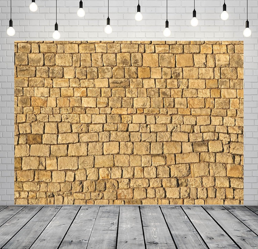 BELECO 15x10ft Fabric Vintage Brick Stone Wall Backdrop Textured Brick Rock Stone Wall Photography Background Medieval Castle Stone Wall for Party Decorations Studio Booth Photo Props