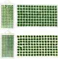 Woohome 208 PCS Static Grass Tuft Green Terrain Kit - Scenery Miniature Shrubs Bushes for Train Landscape Railway Artificial Grass Modeling