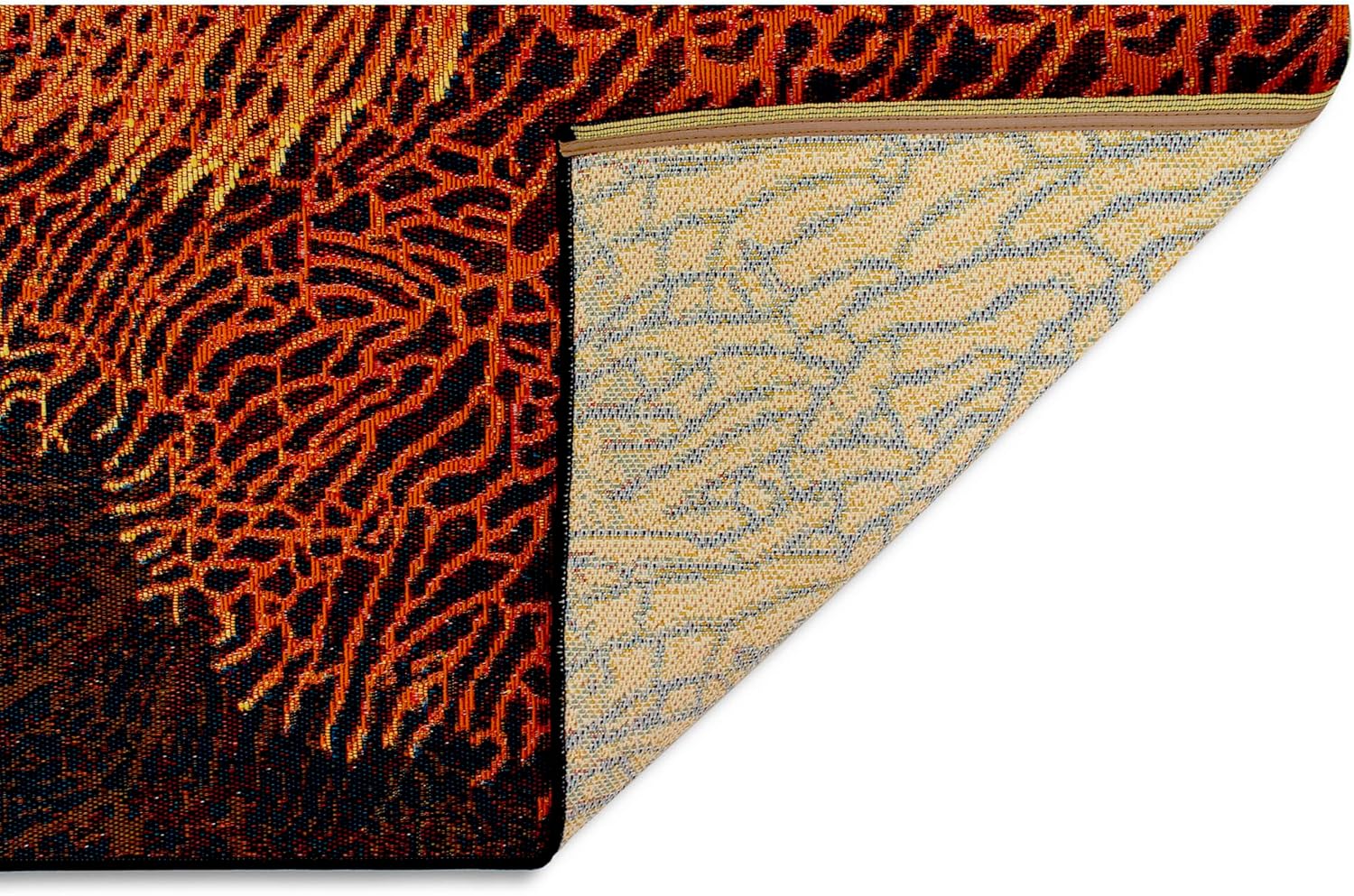 Liora Manne Marina Indoor Outdoor Rug - Floral & Safari Designs, Comfortable & Durable, Power Loomed, Polypropylene Material, UV Stabilized, Coral, 6'6" x 9'3"