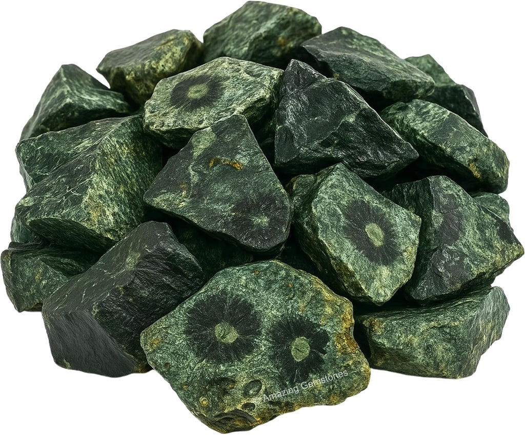 Amazing Gemstone 2 Pieces Kambaba Jasper Raw Crystals and Healing Stones, Natural Rocks for Tumbling and DIY Raw Stones and Crystals