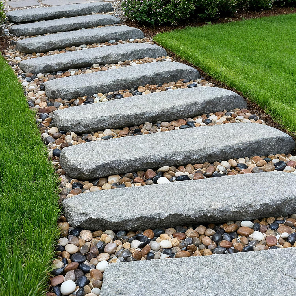 Onlyfire 15lb Polished Pebbles, 1" Natural Decorative Mixed Color River Rocks Aquarium Gravel Stones for Landscaping, Indoor Plants, Vase, Succulent, Fish Tank
