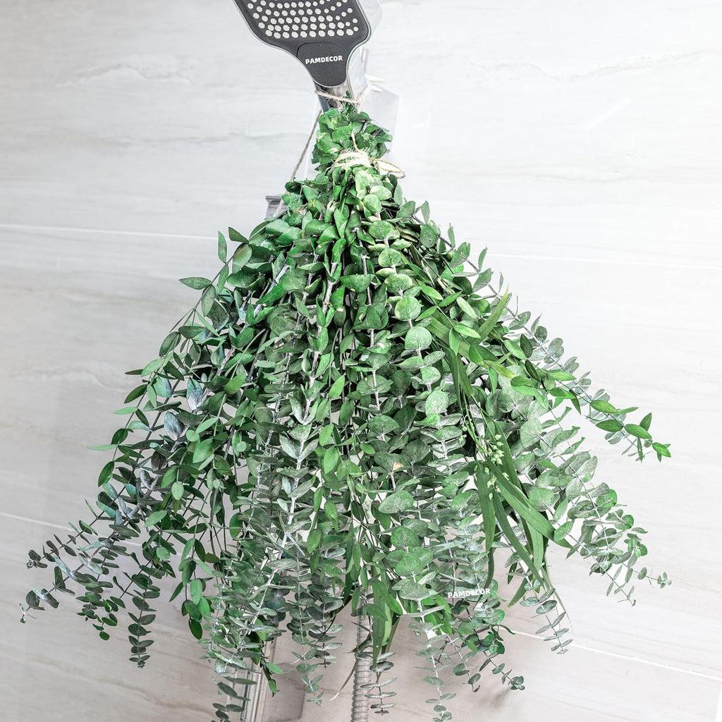 3kinds Natural Eucalyptus Stems 36PCS - 17inch Eucalyptus Set for Shower Bundle Real Eucalyptus Leaves Branches Vase Filler, Dried Flowers Arrangement Home Decor Wedding Decor