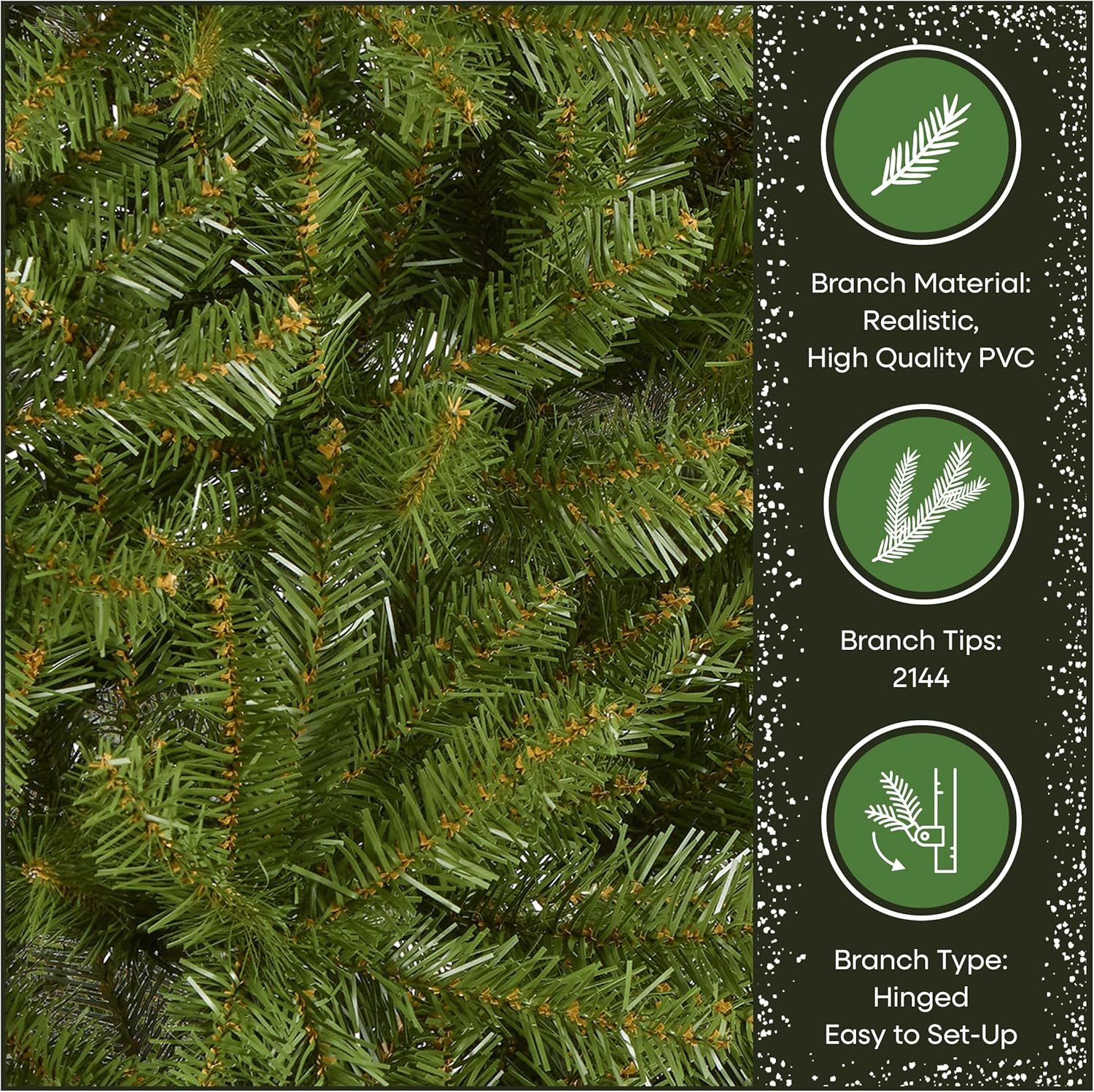National Tree Company 7 ft Unlit Dunhill Fir Full Artificial Christmas Tree, 2,144 Tips, Includes Stand, Green
