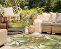 Liora Manne Marina Indoor Outdoor Rug - Floral & Safari Designs, Comfortable & Durable, Power Loomed, Polypropylene Material, UV Stabilized, Tropical Leaf, 3'3" x 4'11"