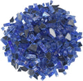 Reflective Fire Pit Glass Beads - Professional Grade Fire Glass for Fire Pit - 3/4" Firepit Glass Rock - Glass Stones - Gas & Propane Fireplace Glass (10 Pound, Dark Blue)