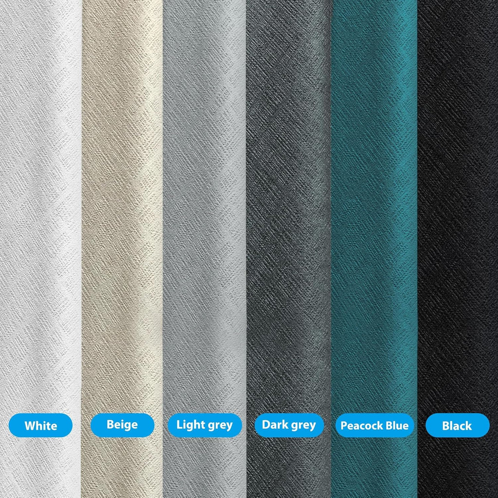 Room Divider Curtains Total Blackout Privacy Curtain Panel Room Thermal Insulated Noise Reduction Curtains for Bedroom Window Living Room Ceiling Track Curtain W 12.5 ft × H 9 ft White