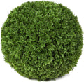 3rd Street Inn Small Cypress Topiary Ball - Artificial Plant Set - Indoor/Outdoor Wedding Party Decor - Faux Foliage Garden Sphere - Tree and Bush Substitute (7", 36 Pack)