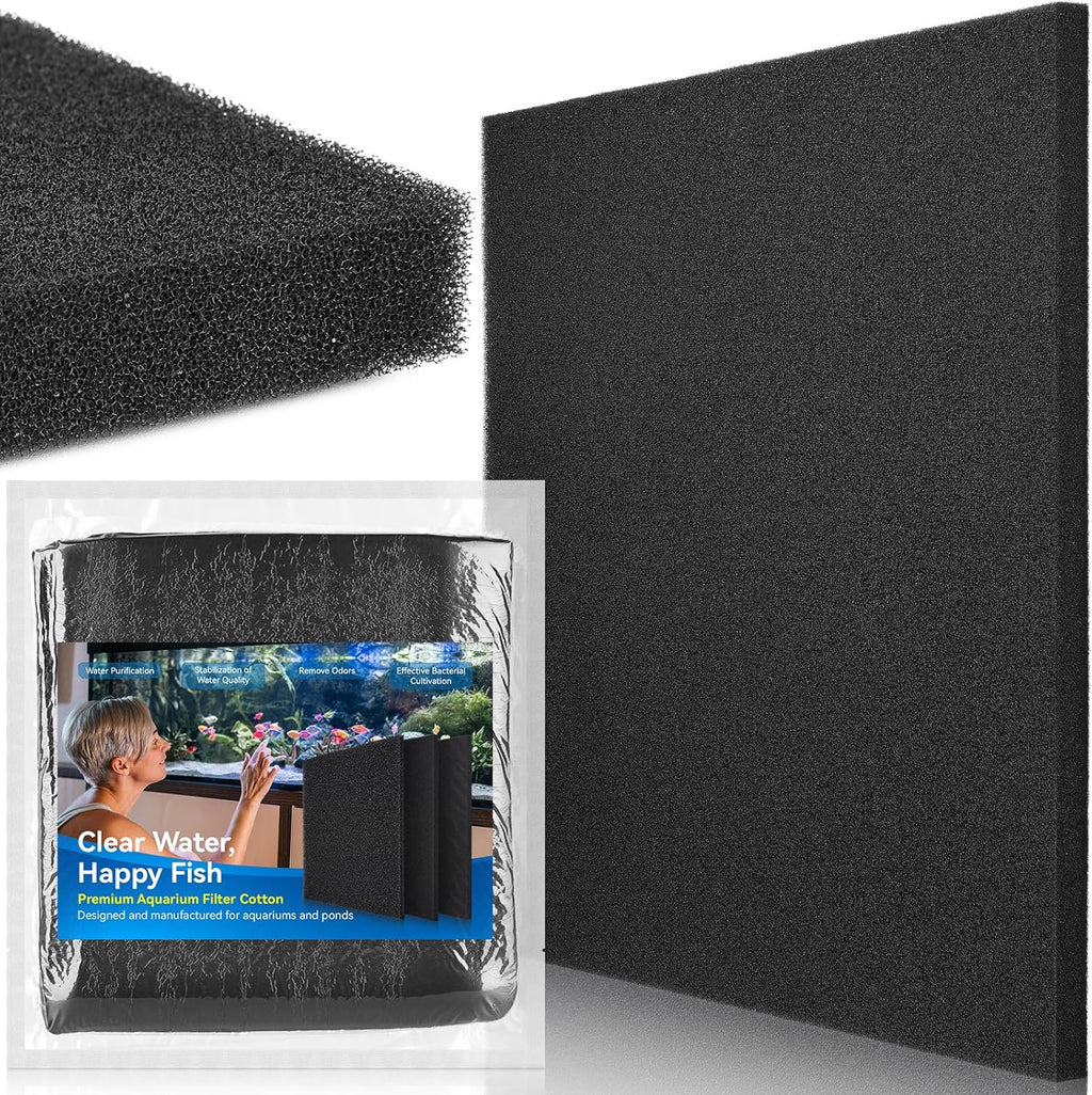 Borlech Aquarium Filter Sponge Pad, Filter Media Foam Sponges, Filter Accessories for Fish Tanks and Ponds (18.5"x18.5"x0.8", 50PPI, 1 Pack)