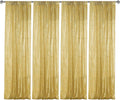 Sugargirl Gold Sequin Backdrop Curtain 4 Panels 2FTx8FT Glitter Gold Background Drapes Sparkle Photography Backdrop for Party Wedding Birthday Wall Decoration