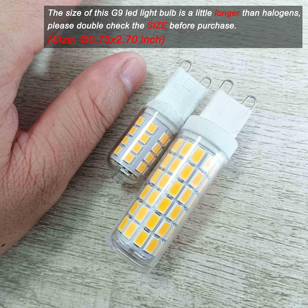 G9 Led Bulbs Replace 75 Watt 80W 100 Watt T4 Halogen,Daylight Cool Bright White 6000K,1000 lm,AC120V G9 8W LED Corn Light Bulb for Bathroom Vanity Ceiling Fan Wall Lighting,Non-Dimmable,5Pack