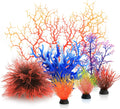MyLifeUNIT Aquarium Plants, 7 Pack Artificial Coral Ornament for Fish Tank Decorations (Multicolor)