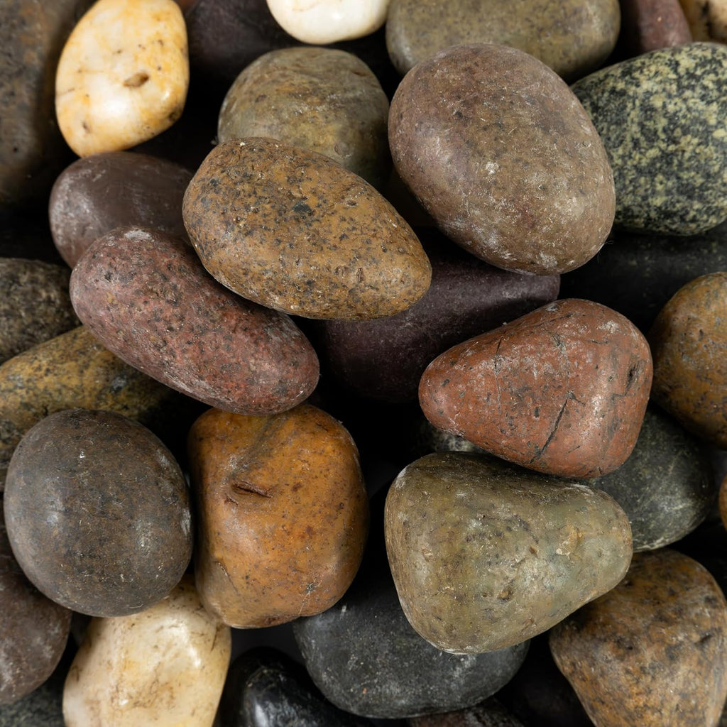 MSI Decorative Polished Mixed Pebbles, 0.8 inch- 1.2 inch, 40 lb. Bag (55 Bags/Pallet)