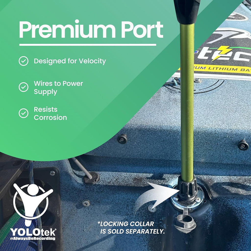 YOLOtek Veteran Owned - PERKO Port Kit (Round) - Threade Base Secure Boat Navigation Lights for Stern or Bow - Boat Accessories
