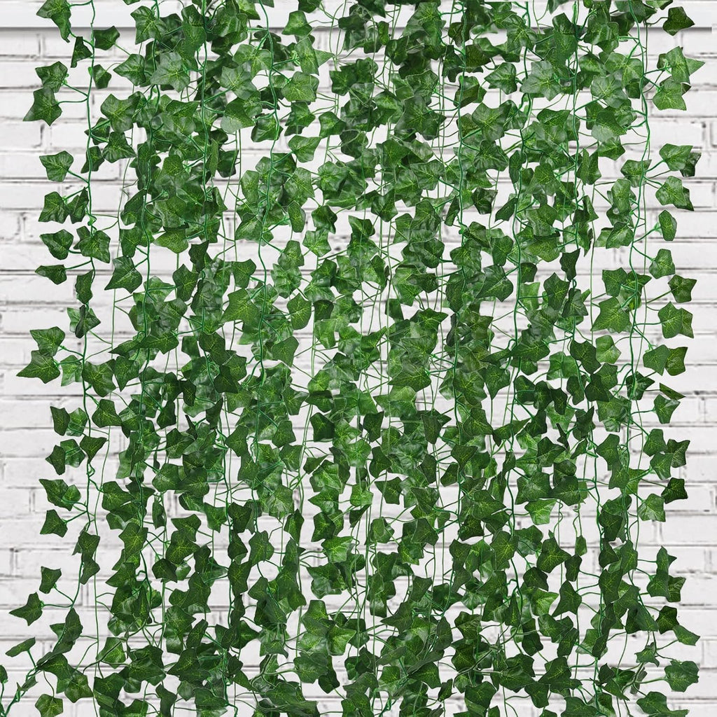 RECUTMS Fake Vines 24 Pack 173 FT Artificial Ivy Leaves Wall Decor Leaf Plants Greenery Garland Hanging Plant Vine Fake Leaf Vines for Room Garden Office Wedding Wall Decor