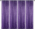 Sugargirl Purple Sequin Backdrop Curtain 4 Panels 2FTx8FT Glitter Purple Background Drapes Sparkle Photography Backdrop for Party Wedding Birthday Wall Decoration