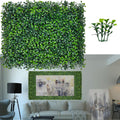 Artificial Grass Wall Panels:16" X 12" 6P (8 sqft) UV-Anti Greenery Boxwood Backdrop for Indoor Outdoor Green Wall Decor & Ivy Fence Covering Privacy