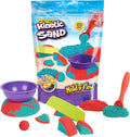 Kinetic Sand Mold n’ Flow with 1.5lbs Red & Teal Play Sand, 3 Tools, Sensory Toys, Holiday Gifts & Stocking Stuffers for Kids Ages 3 and up