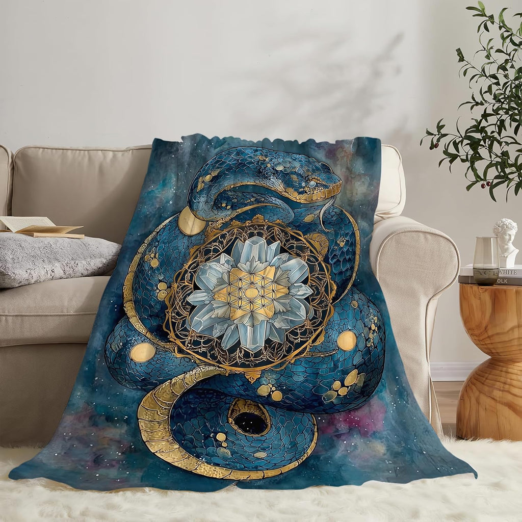 Snake Throw Blanket Snake Stuff Gifts for Kids Girls Boys Adults Women Men Soft Cozy Warm Plush Fluffy Fuzzy Fleece Blanket Decor 60''X80''