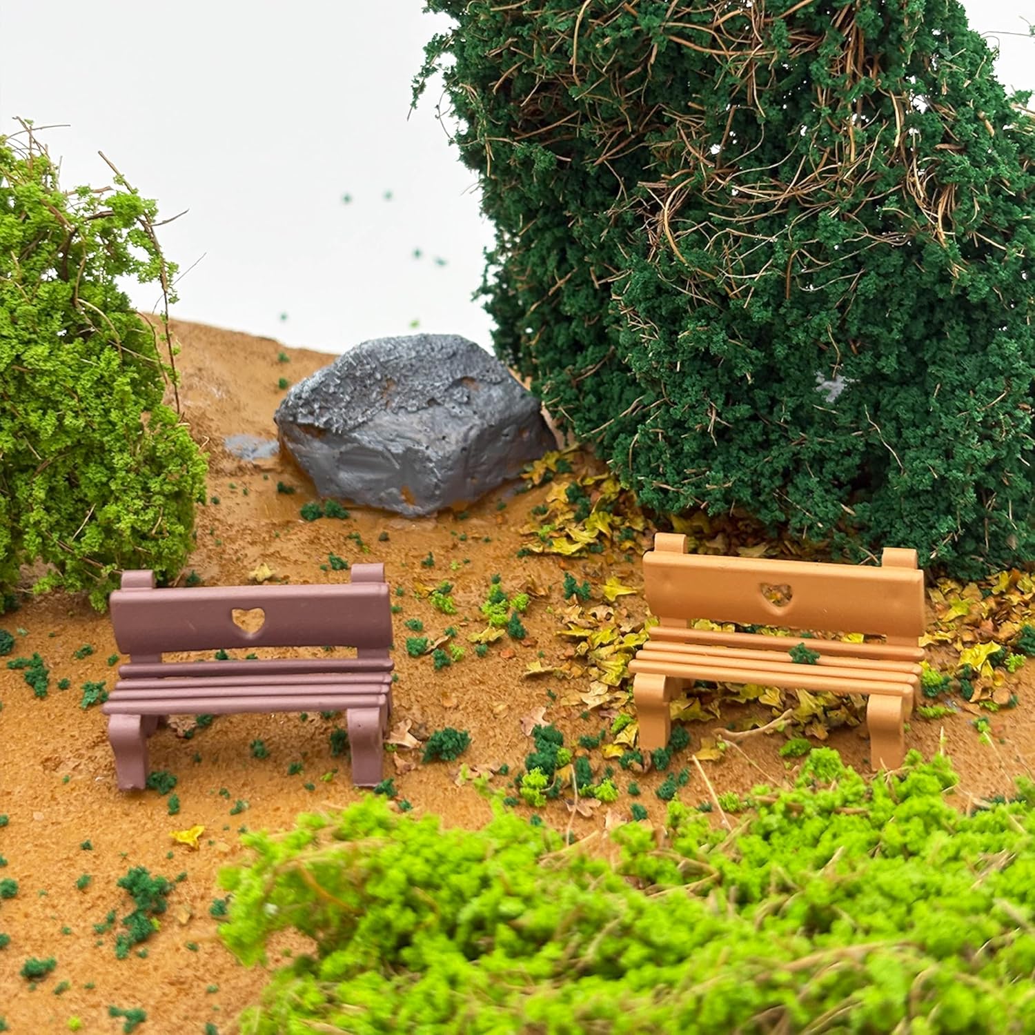 DIY Miniature Shrubs Bushes Foliage Terrain Model Kit Sand Table Simulation Landscape War Gaming Terrain Decoration Railroad Scenery War Gaming Scenery