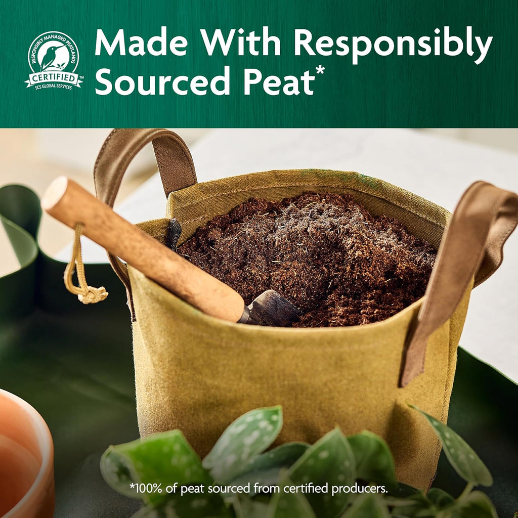 Miracle-GRO Organic Indoor Potting Mix, Protects Against Over and Under Watering, for Indoor Container Plants, Houseplants and Starter Plants, OMRI Listed, 16 qt., 2-Pack
