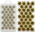 Woohome 32 Miniature Grass Cluster, Red Static Grass Tuft Model Vegetation Groups for DIY Model Train Landscape