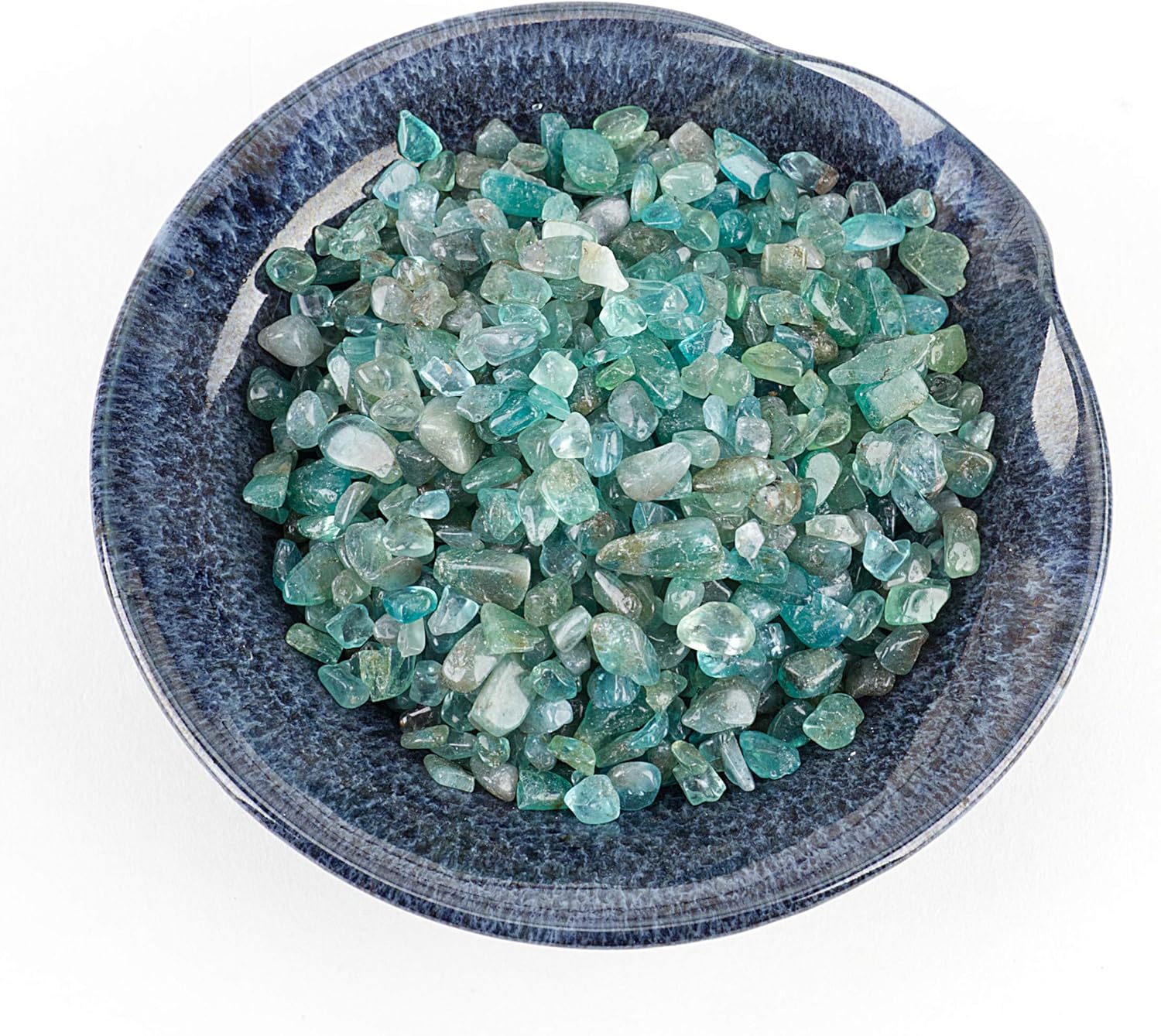 Cherry Tree Collection 1/2 Pound Polished Tumbled Gemstone Chips, Pebbles, Crystal Chips Bulk for Jewelry Making, Healing, Plants, Succulents, Aquariums, Decoration, Chakra (Apatite)