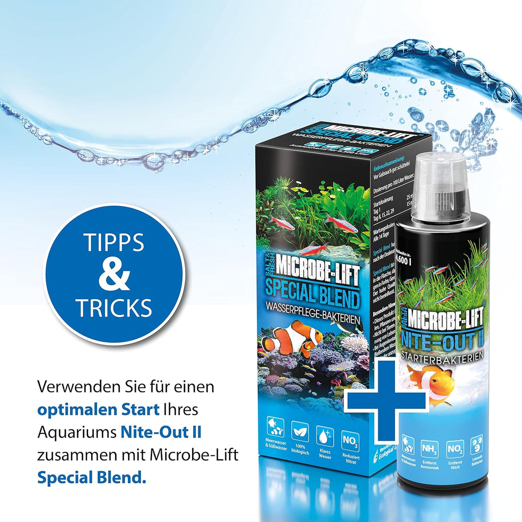 Microbe-Lift Nite-Out II Aquarium Bacteria for Start-up, Instantly Cycle Aquariums, Add Fish on Day 1, Rapid Ammonia and Nitrite Reducer for Freshwater & Saltwater Fish Tank, 64 Ounces (NITEH64)