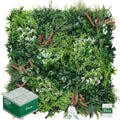 8PCS Grass Wall Panels, 20"x20" Artificial Ivy Greenery Wall Backdrop, UV-Anti Faux Boxwood Grass Panels Green Wall Decor for Garden Patio Balcony